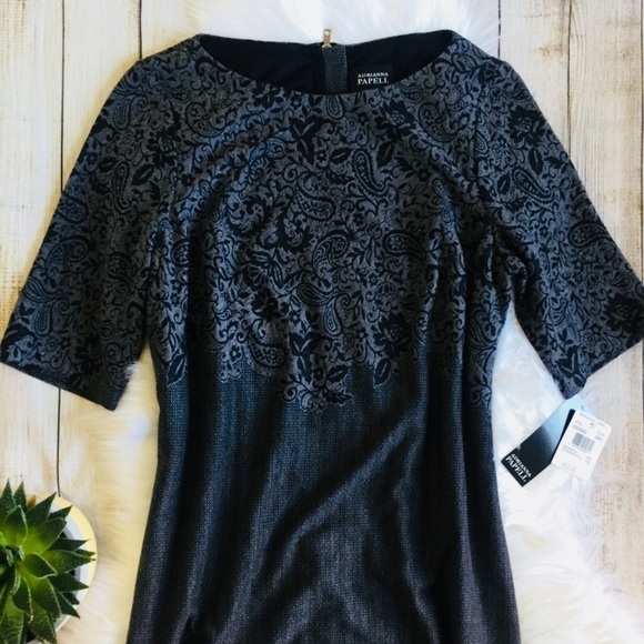 Adrianna Papell Dresses & Skirts - Adrianna Papell | NWT Gray & Black Shift Dress